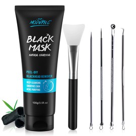 Blackhead Remover Mask, Blackhead Mask, Peel Off Black Mask, Blackhead Removal Mask, Bamboo Charcoal Black Mask, Skin Cleaning Remove Acne Blackheads, Extraction Tool Kit and Mask Brush