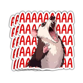 SUNHADO Funny Crying Screaming Opossum Possum Stickers Depression Anxiety Stickers Mental Health Opossum Possum Meme Gag Gifts Decorations Laptop Bottle Car Window