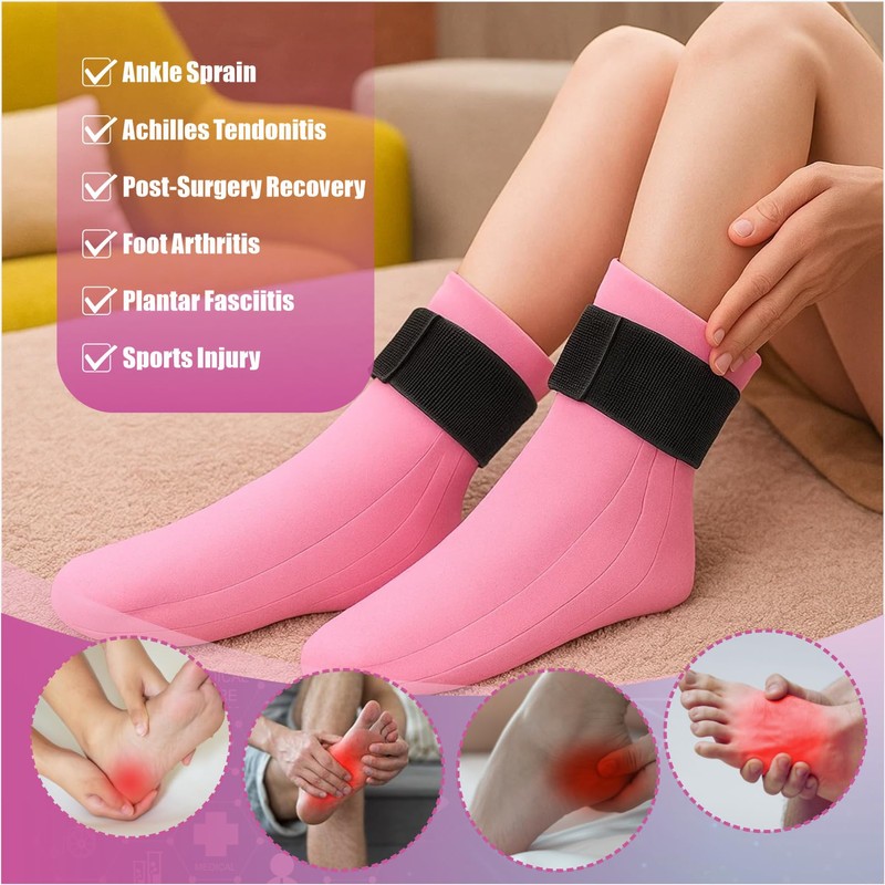 Foot Cold & Hot Gel Pack Sock for Neuropathy, Plantar