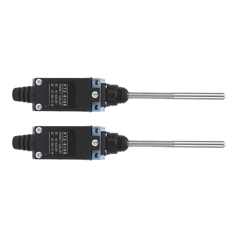 2Pcs Momentary Limit Switch Travel Switch Flexible Coil Spring Rod