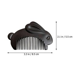 SUPVOX Wooden Scalp Massage Comb - Portable Bunny Wooden Comb,Mini Decorative Comb for