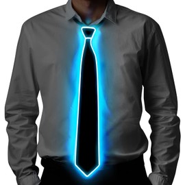 Ainiv LED Party Tie, Light Up Tie with 3 Flash Modes, Luminous Novelty Tie, Flashing Tie for Party, Music Festival