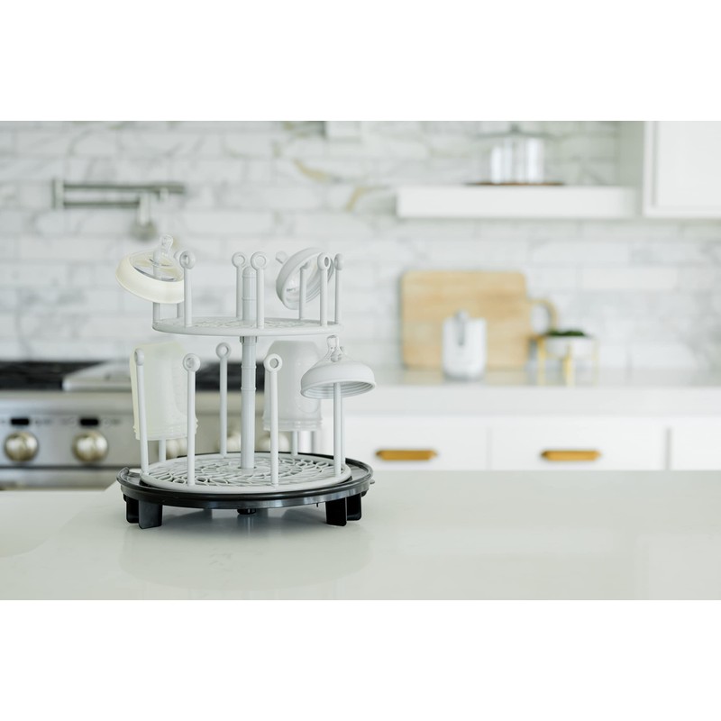 The First Years Spin Stack Bottle Drying Rack — Black