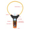 PEAKMETER PM2019S Handheld Digital Flexible Clamp Meter 3000A AC Current