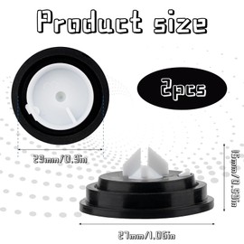 Pack of 2 Cistern Replacement Parts, Tece Filling Valve, Cistern Seals, Wisa Cistern Replacement Parts, Filling Valve for Cistern, Sealing Membrane Float Valve, for Cisterns (Black)