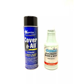 Superior Cover All Professional High Gloss Tire Shine & Waterless Wash & Wax Kit