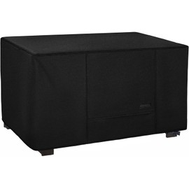 NettyPro Fade Resistant Fire Pit Table Cover Rectangular Waterproof Heavy Duty Outdoor Patio Firepit Cover for Gas Propane Fire Pit Table Rectangle, 44 x 28 x 24 Inch, Black