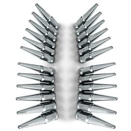 Set of 24 Chrome Spiked Lug Nuts - 14 x 2.0mm - Fits Ford F150, F250, F350, Excursion, Expedition, Lincoln Mark LT, Navigator [5296B85]