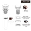 Copper Push Button Bathroom Sink Drain Stop & Pop up