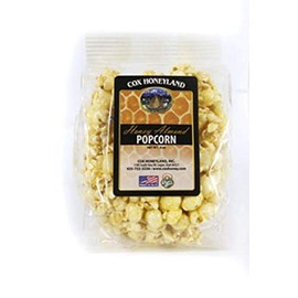 Cox Honeyland and Gifts 4 oz Bag Gourmet Honey Almond Popcorn