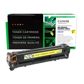 Clover Remanufactured Toner Cartridge Replacement for HP CB542A (HP 125A) | Yellow