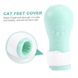 Ipetboom 2 Pairs 4pcs Essential Cat Foot Cover Cat Anti Nail-scratching Bath Feet Bag Anti-scratch Shoes for Pet Care