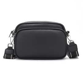 NICOLE & DORIS Ladies Crossbody Bags Small Cross Shoulder Bags Women Multi Pockets Satchel Bag Messenger Bag Fashion Phone Bags Travel Purse Bag Black
