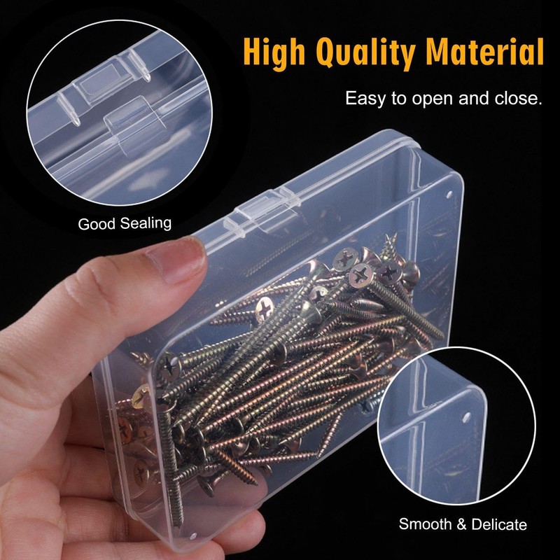 8-Piece Transparent Accessories Organizer - Square Mini Storage Box with