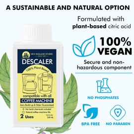 Coffee Machine Descaler - 10oz (2 Uses), Universal Descaling Solution Compatible with Keurig, Nespresso, Delonghi and All Single Use Coffee and Espresso Machines