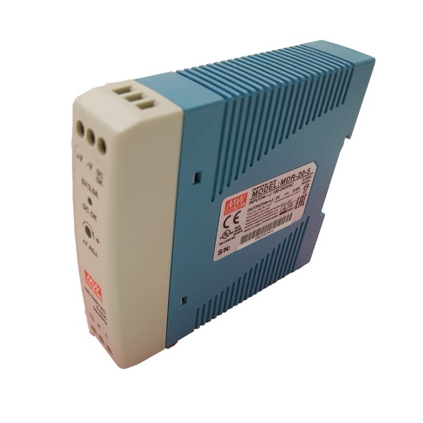 Mean Well Original MDR-20-5 Single Output Industrial DIN Rail Power