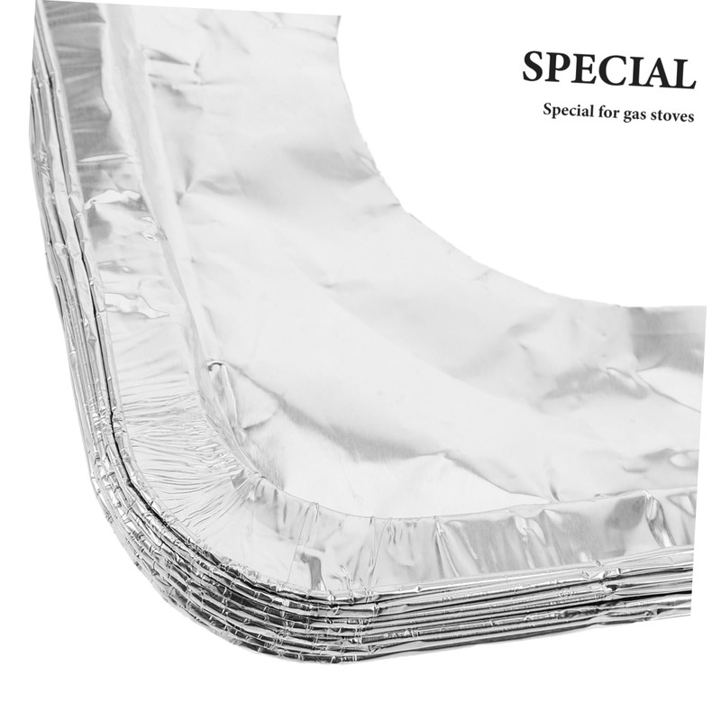 Operitacx 10Pcs Gas Stove Burner Liners Thickened Aluminum Foil Protectors