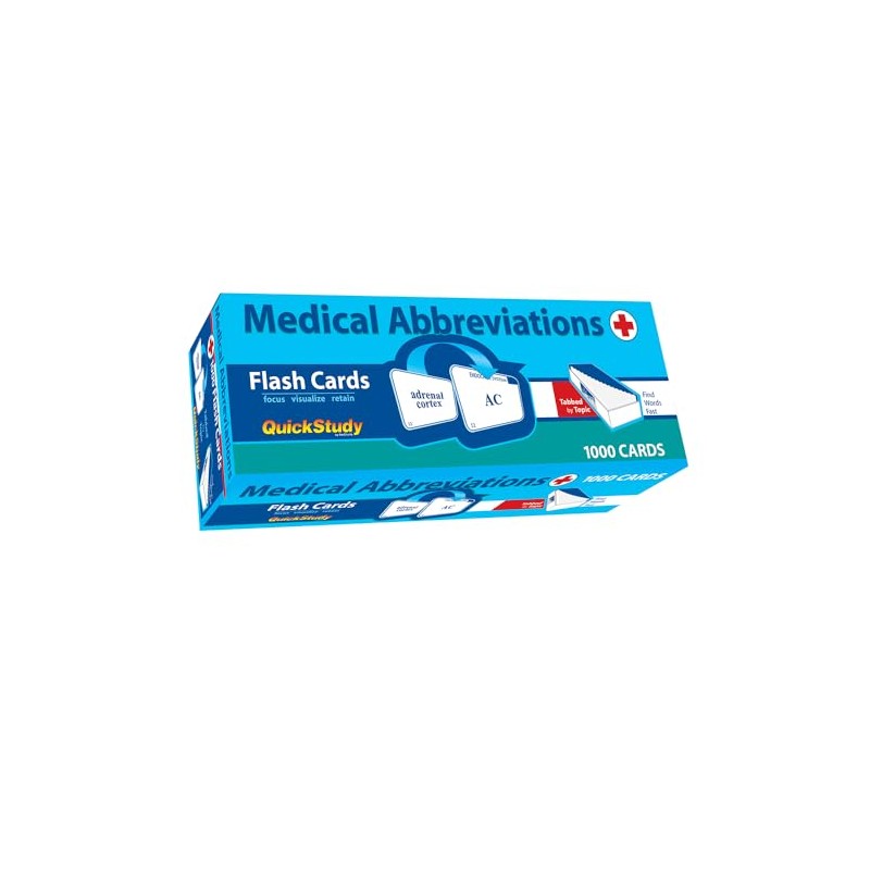 Medical Abbreviations Flash Cards (1000 cards): a QuickStudy Reference Tool
