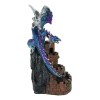 Metallic Blue Dragon On Spiral Steps Castle Tower Backflow Incense