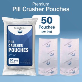 Pill Crusher Pouches - 50 Pouches per Box - Crusher Pouches for Pill Crushers - Good for Home, Hospitals, and Nursing Homes