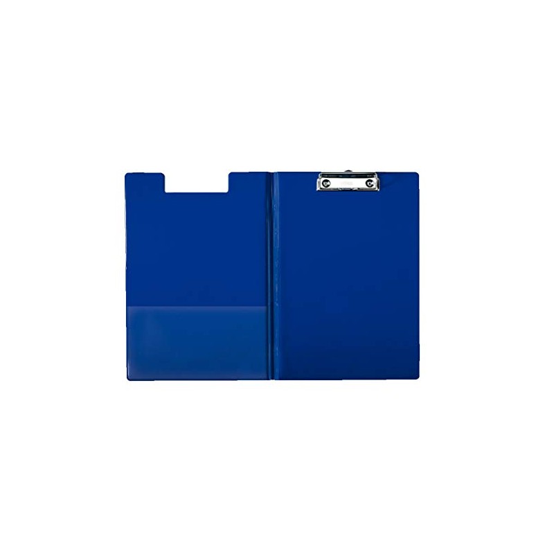 Esselte A4 Clipfolder with Cover, Rigid Plastic, Blue