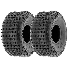 MMG Set of 2 Tubeless Tires 16x8-7 (P94) Front or Rear ATV Sport & Racing Tires - Knobby Tread
