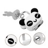 Operitacx Panda Mini Lock Key Cute Cartoon Metal Padlock for