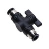 Jienk 2Packs Pneumatic 1/4"x 1/4" Tube OD Ball Valve, Push