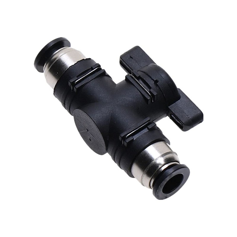 Jienk 2Packs Pneumatic 1/4"x 1/4" Tube OD Ball Valve, Push