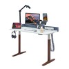 Deroavixe Electric Standing Desk, Height Adjustable Desk with Round Tube