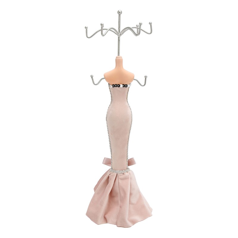 Mannequin Ring Hanging Tower Long Bodycon Dress Strapless Mannequin Earring