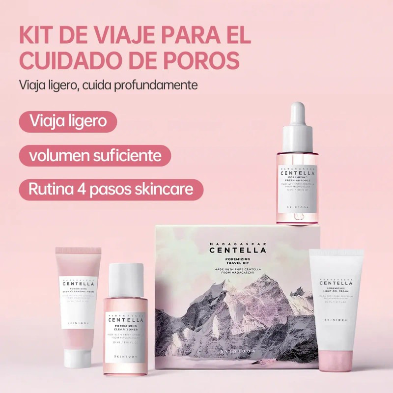 Skin1004 Kit De Viaje Poremizing Centella Madagascar 4 Pzs