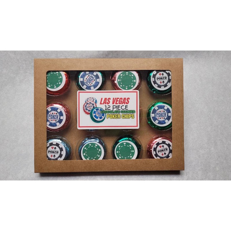 Las Vegas Casino Chocolate Cookie Gift Set 12 pc Casino