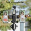Dual Phone Extension Holder Cold Shoe Adapter Mount Mobile Phone