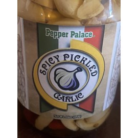 PEPPER PALACE  SPICY PICKLED GARLIC - 16 OZ JAR BUY NOW FREE SHIPPING