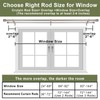 Double Curtain Rods 36-72 Inches for Windows, 1 Inch Diameter