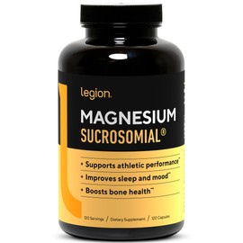 Legion Sucrosomial Magnesium Supplements - High Absorption Magnesium Supplement for Women  Men - Magnesium Mineral Supplements to Help Boost Athletic 