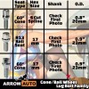 ARROW 20x Black M12x1.5 Spline Cone Lug Bolt 40mmShank Fit