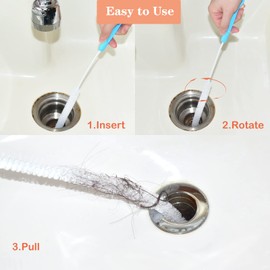 Sink Cleaning Brush Clog Remover Hair Catcher Sewer Waterpipe Drain Dredge Tool for Kitchen Bathtub Bathroom