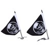 Trunk Lid Flagpole Mount Kit with Skull Flag L R