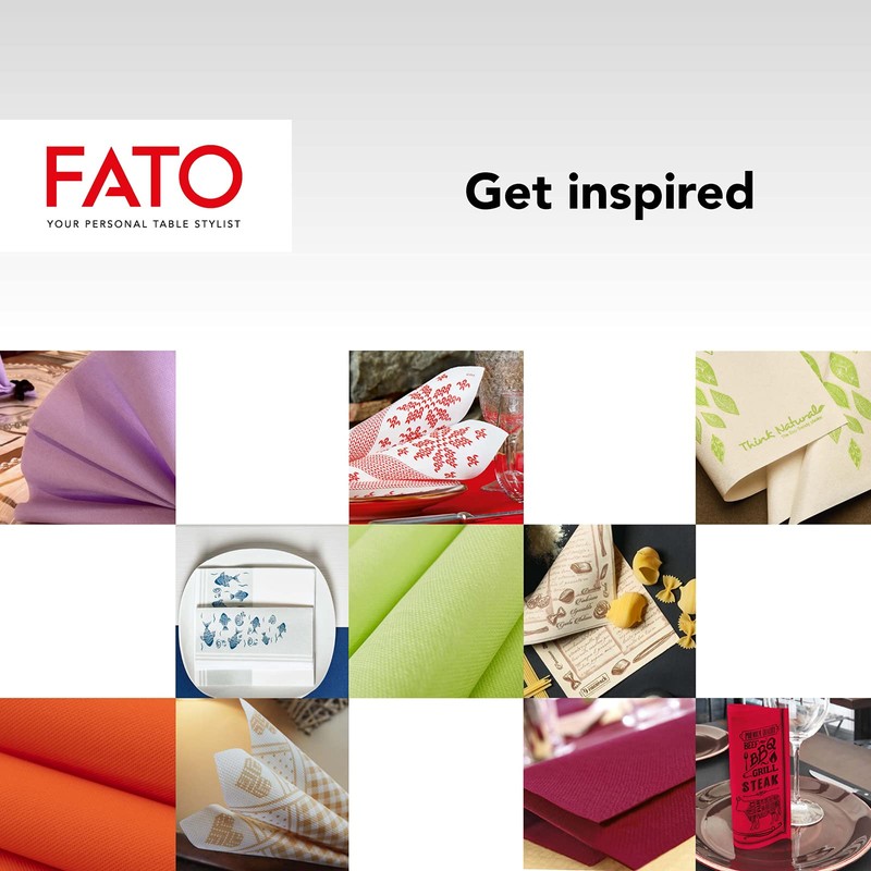 Fato - Einwegpapierservietten, Weichheit und Sanftheit, Packung mit 40 Servietten,