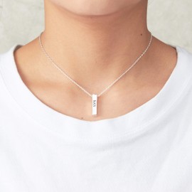 Philip Jones Silver Plated Nan Bar Necklace