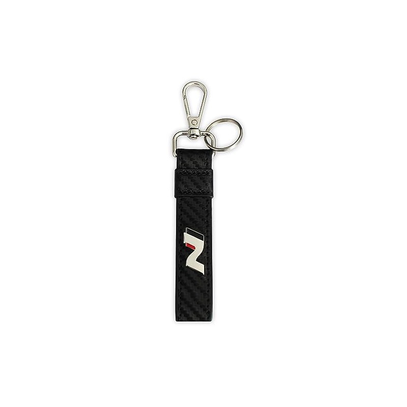 Hyundai HMD00543 Keyring N Logo Key Ring Lanyard Black, black,