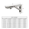 Folding Shelf Brackets, Max Load 300 lb, Heavy Duty Stainless