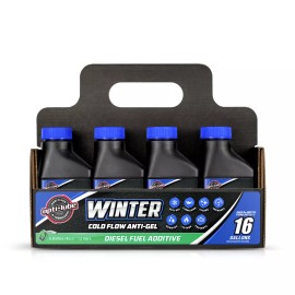 OPTI-LUBE WINTER ANTI-GEL DIESEL FUEL ADDITIVE: 8 Pack of 4oz Bottles