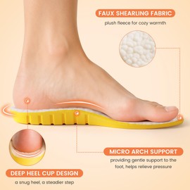 Warm Insoles for Shoes, Unisex, Mens 8-8.5 Womens 10-10.5 (270mm)