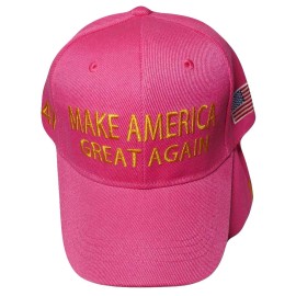 Trade Winds Trump Make America Great Again 45-47 Pink Adjustable Embroidered Cap Hat