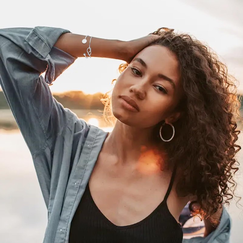 FUNOJOY Bangle Bracelets Set for Women, Multi Layer Stackable Cuff