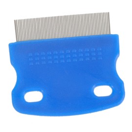 Beavorty Stainless Steel Teeth Pet Grooming Comb for Dogs and Cats Ergonomic Plastic Handle Dense Coat Cleaning Brush for Removing Eggs and Debris Random Color Random Color