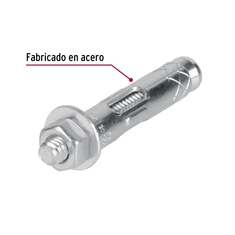 Fiero TAE-1/4T, Taquete de expansión, 1/4" con tornillo, bolsa 4